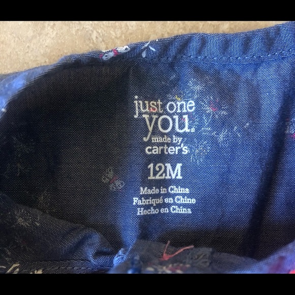 Carter’s Shirt Size 12 Months Floral Butterfly’s - Picture 5 of 8